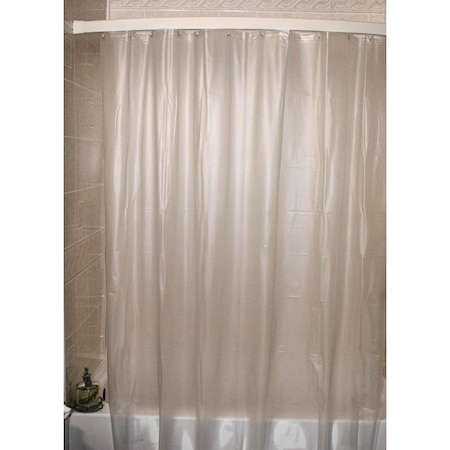 R & R Textile Shower Curtain, White 10 Guage, Flame Retardent, GSA Approved, PK 12 WWSSCNAEX - White